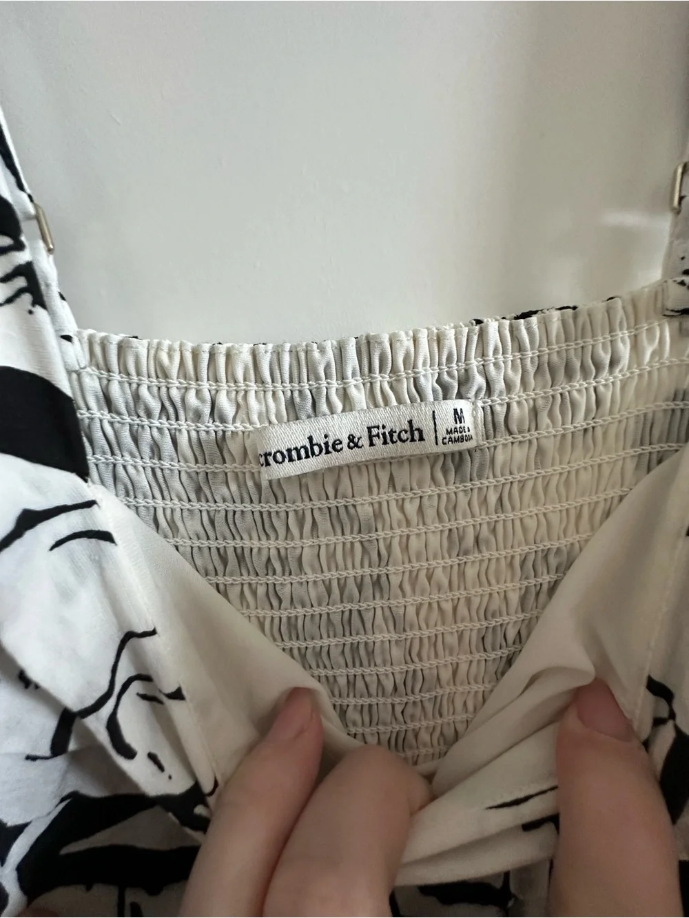 Black & White Floral Maxi Dress - Women Abercrombie and Fitch M